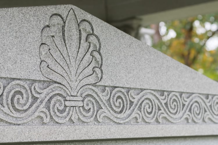 Rock of Ages Blue Gray granite memorial 