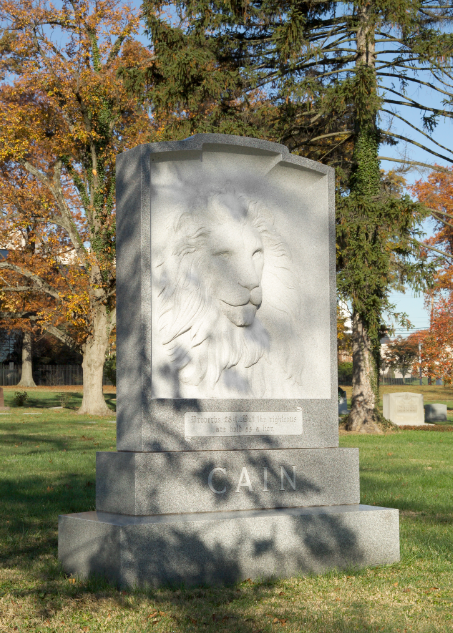 Rock of Ages Blue Gray granite headstone