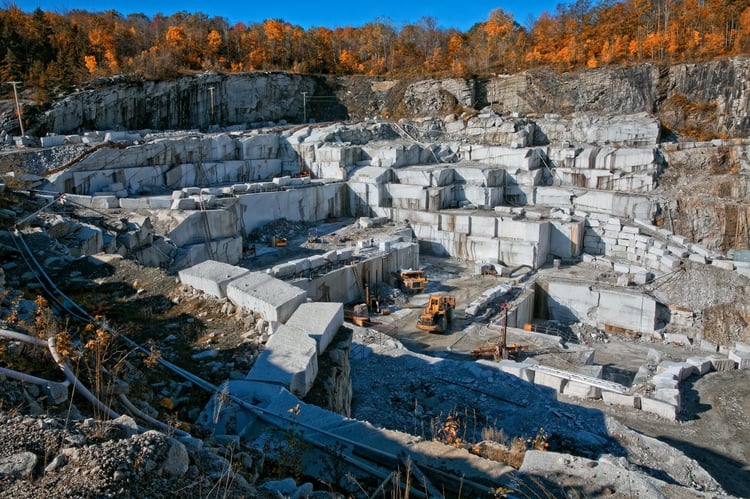 The Bethel White Quarry in Bethel, Vermont 