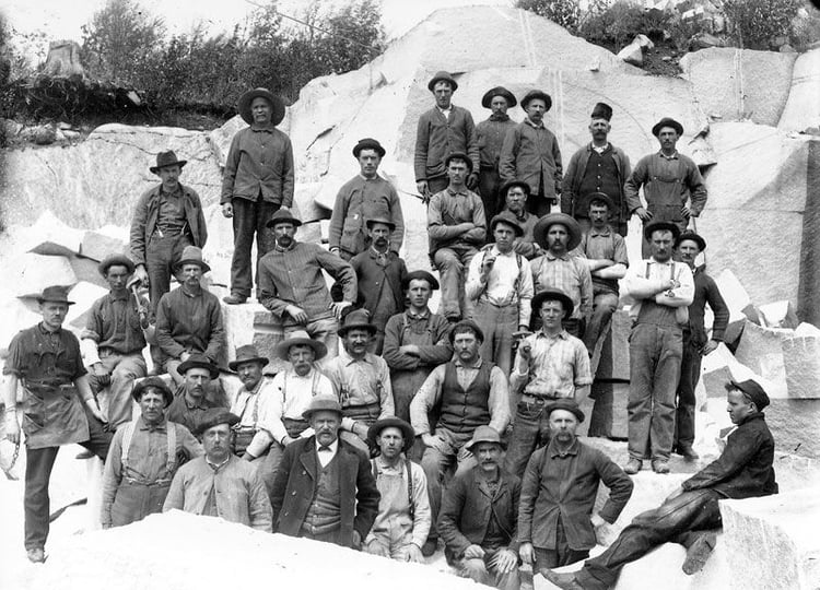 Migrant stone artisans from Europe and North America came to the granite goldmine of Vermont after railroad development boosted the granite industry 