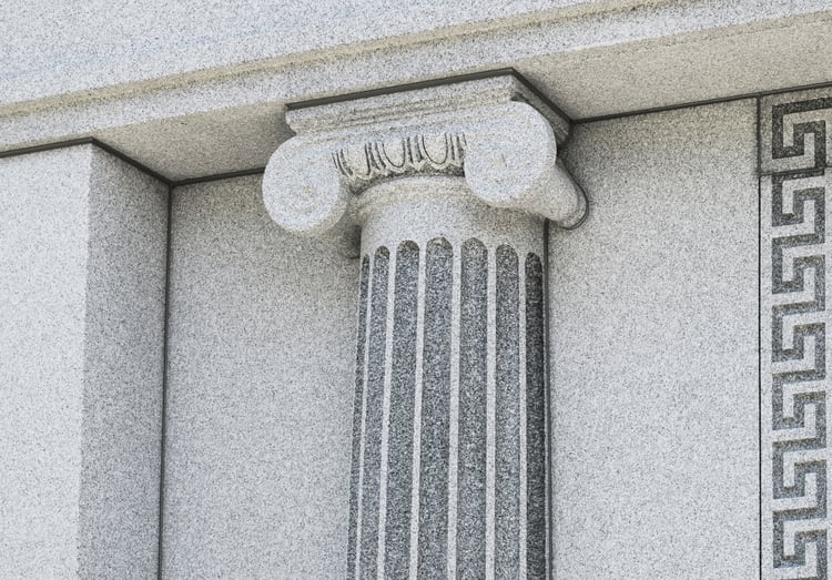 Affordable pricing of granite mausoleum with columns