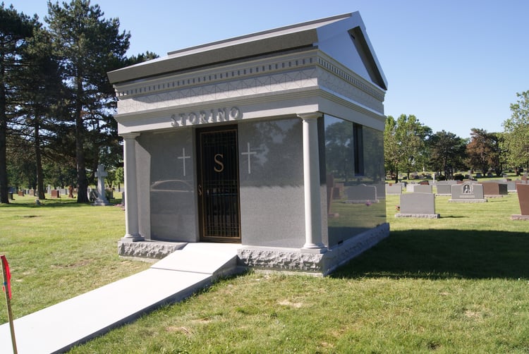 Mausoleum with simple smooth Tuscan columns 
