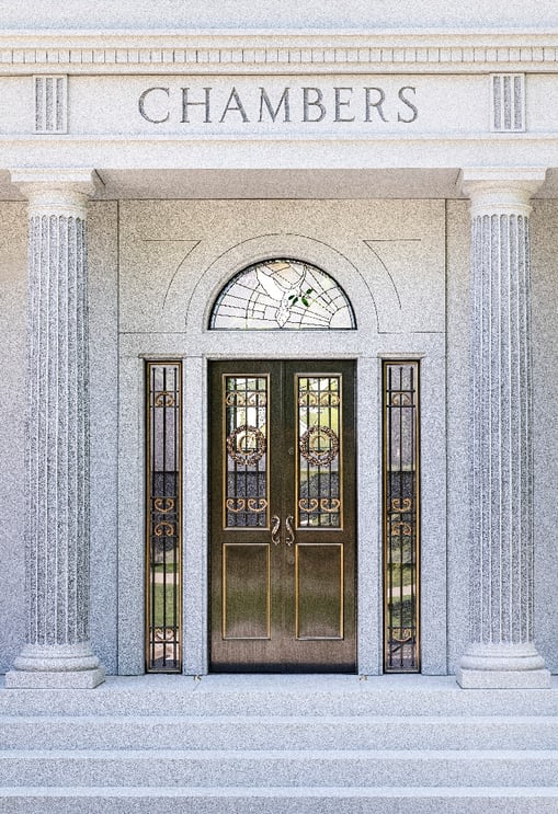 Blue Gray_Chambers Mausoleum_Bronze Door_Megan Booth-1