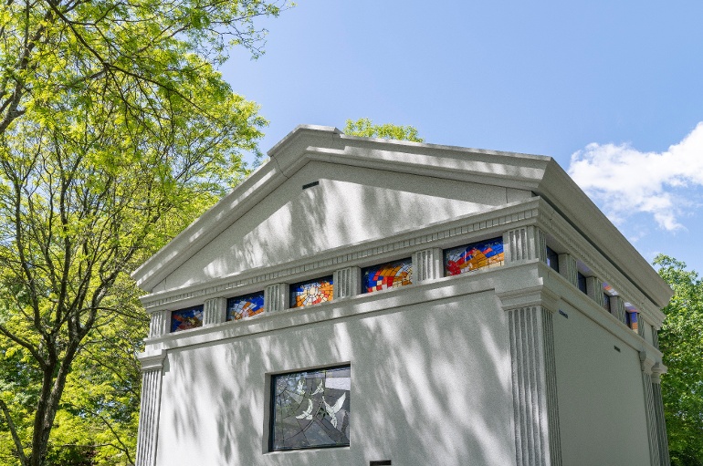 Blue Gray_Chambers Mausoleum_Roof_Stained Glass Windows_Megan Booth-1
