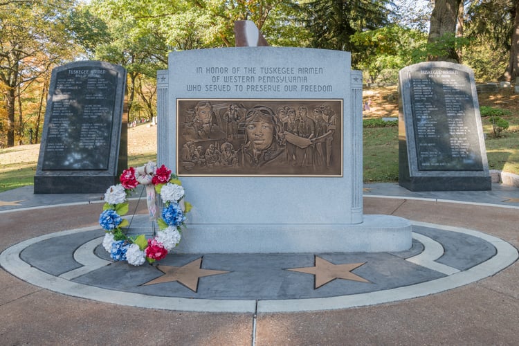 ROA_Tuskegee Aviation Memorial_Blue Gray_Black Mist_Civic Memorials_Sewickley Cemetery_Western PA (11)